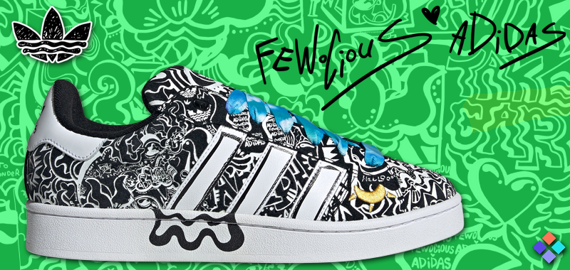 FEWOCiOUS Unlocks NFT Art with Adidas Sneakers