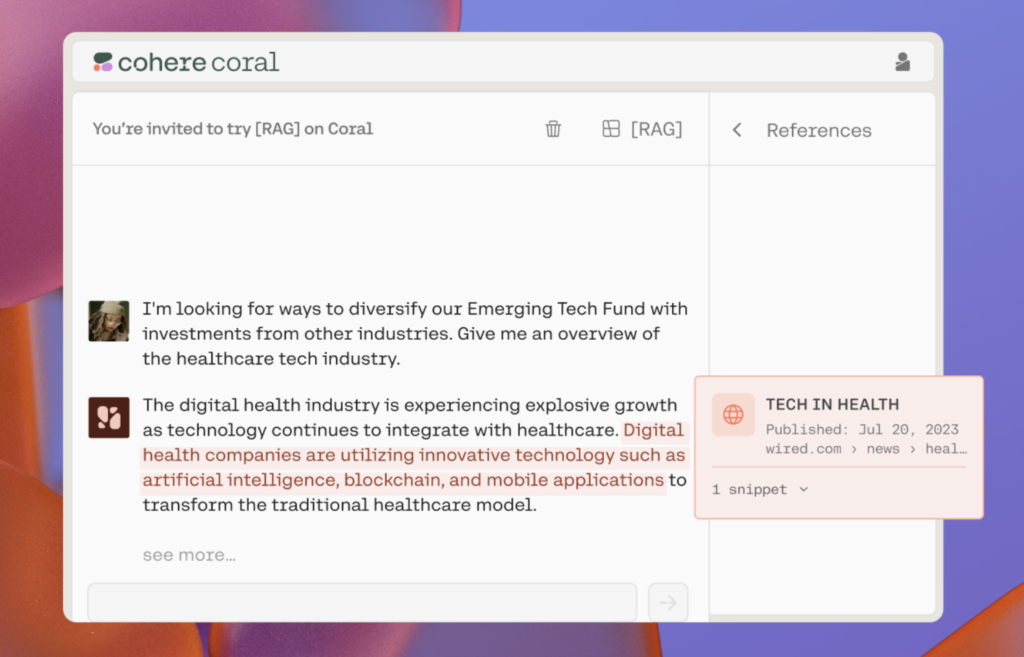 Cohere Introduces Coral: A Knowledge Assistant for Enterprises Looking to Improve the Productivity of their Most Strategic Teams