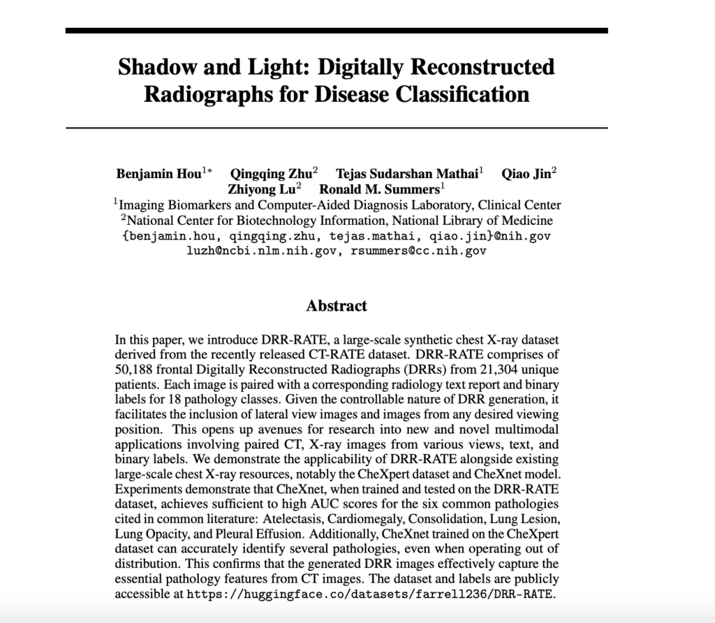 DRR-RATE: A Large Scale Synthetic Chest X-ray Dataset Complete with Labels and Radiological Reports