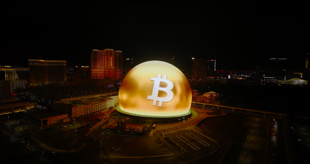 Bitcoin Takes Over Las Vegas Sphere: 1st Crypto Displayed