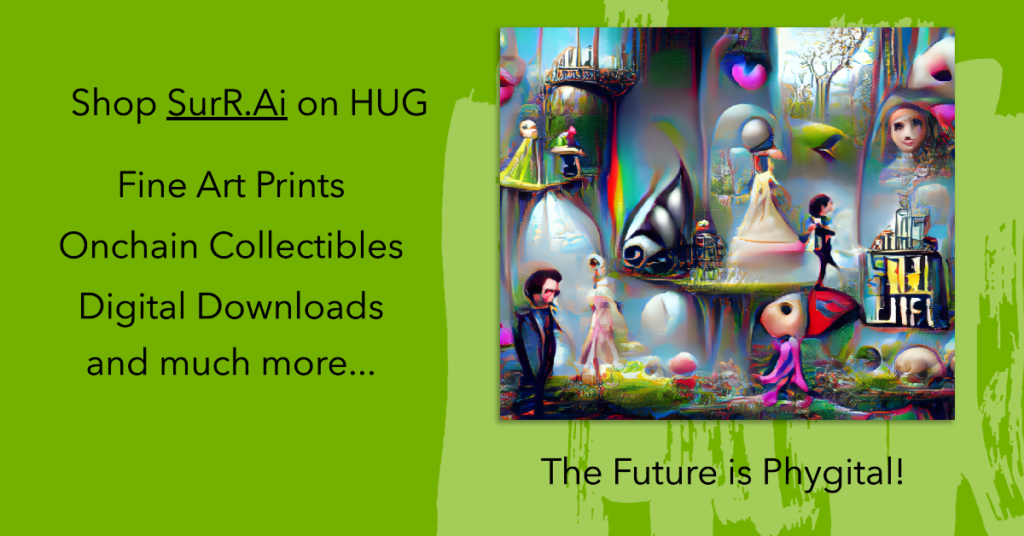 SurR.Ai Embraces Entrepreneurial Spirit with Early Access to HUG Artist Shop Platform.