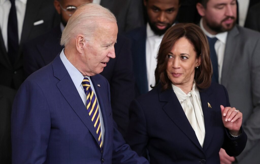 Kamala Harris with US President Joe Biden