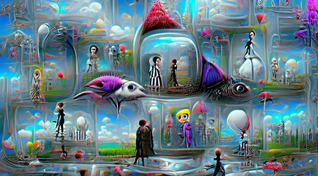 The Origins: From André Breton to Tim Burton – SurR.Ai’s Surrealist Fusion