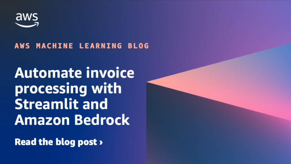 Automate invoice processing with Streamlit and Amazon Bedrock