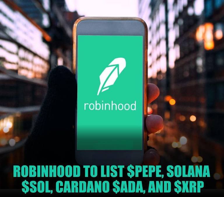 Robinhood Relists Solana, Cardano, XRP and Adds PEPE for U.S. Customers