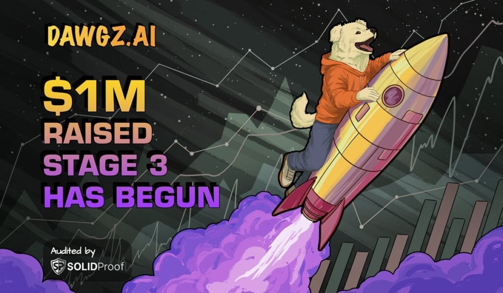 New AI Meme Coin, Dawgz AI, Crosses $1 Million in Its Third Presale Round