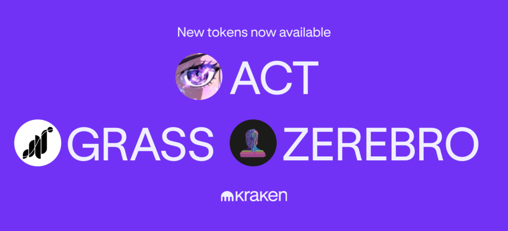 ACT, GRASS and ZEREBRO are available for trading!