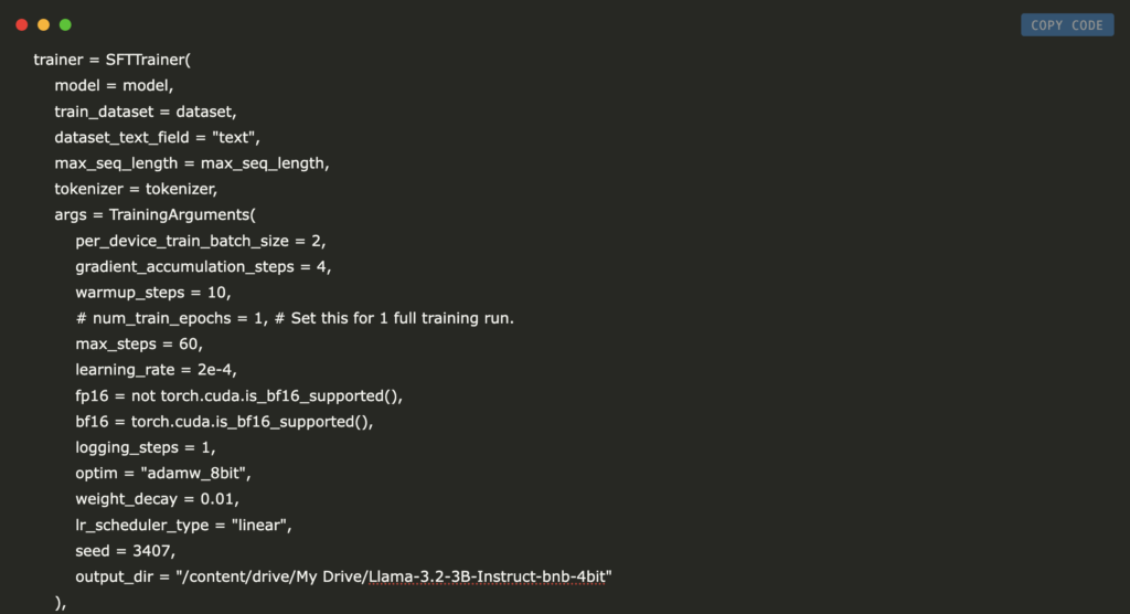 Fine-Tuning Llama 3.2 3B Instruct for Python Code: A Comprehensive Guide with Unsloth