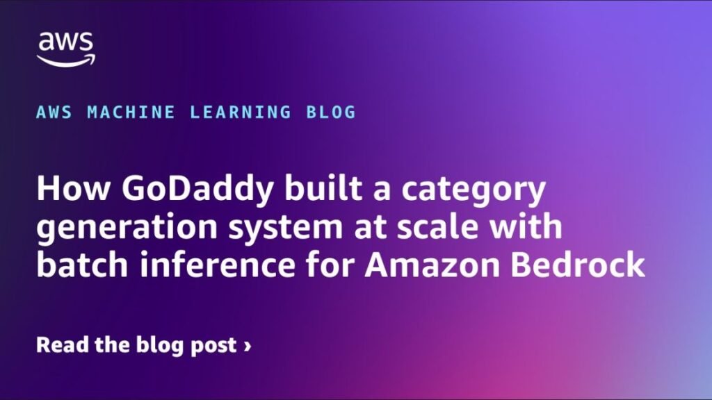 How GoDaddy built a category generation system at scale with batch inference for Amazon Bedrock